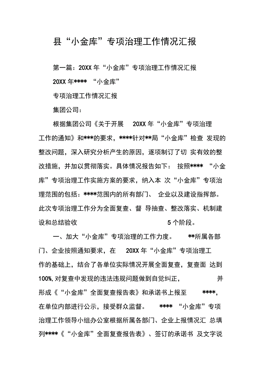 202X年县“小金库”专项治理工作情况汇报_第1页