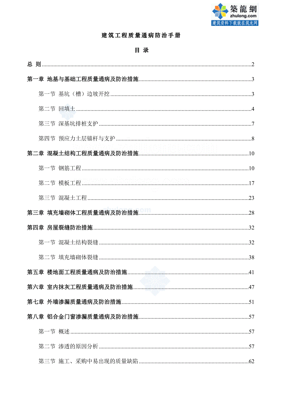 建筑工程施工质量通病防治手册(图文丰富)-secret_第1页