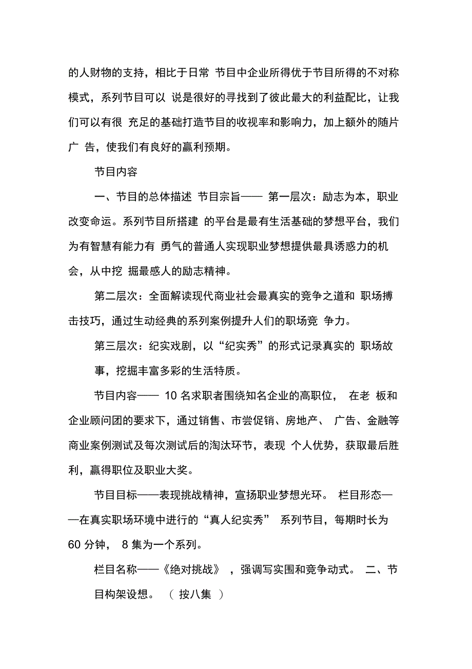 202X年关于电视节目策划书范文_第4页