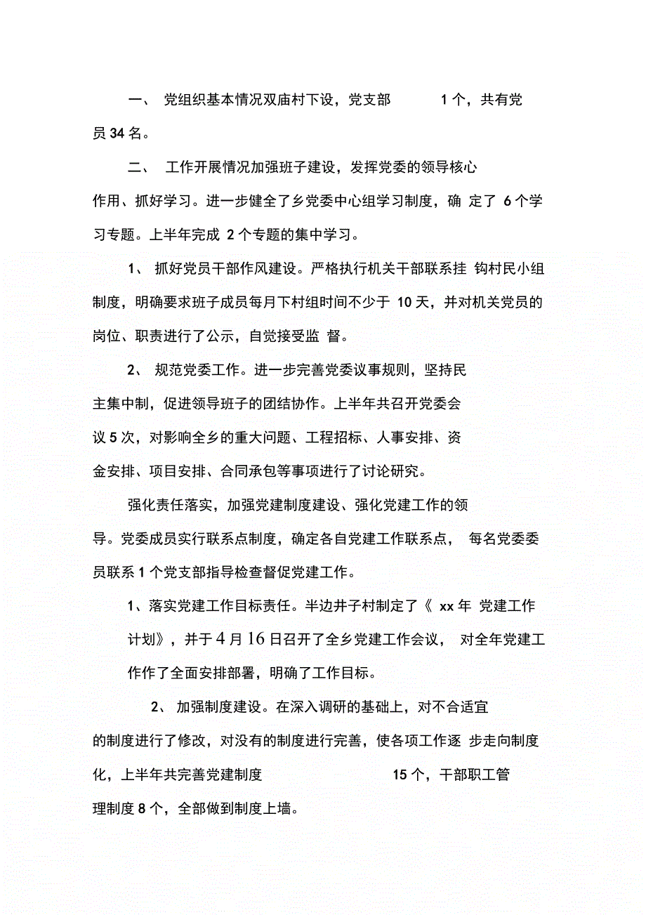 202X年农村村级党建工作总结_第4页