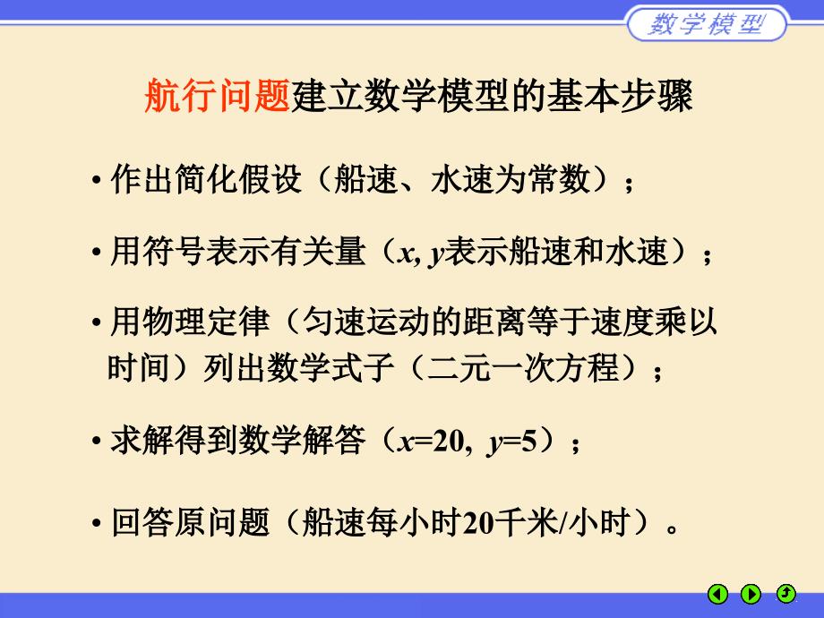 第一章 建立数学模型 1.1 从现实对象到数学模型1.2 数学建模的重要意义1.3 数学建模示例1.4 数学建模的方法和步骤1.5 数学模型的特点和分类1.6 怎样学习数学建模幻灯片课件_第4页