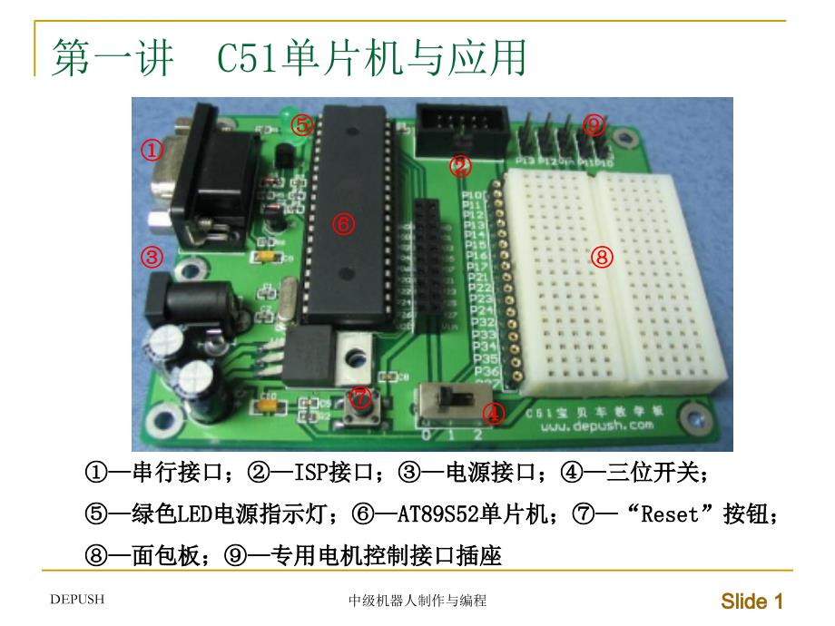 华中科技大学C51单片机应用与C语言程序设计课件-总纲_第1页