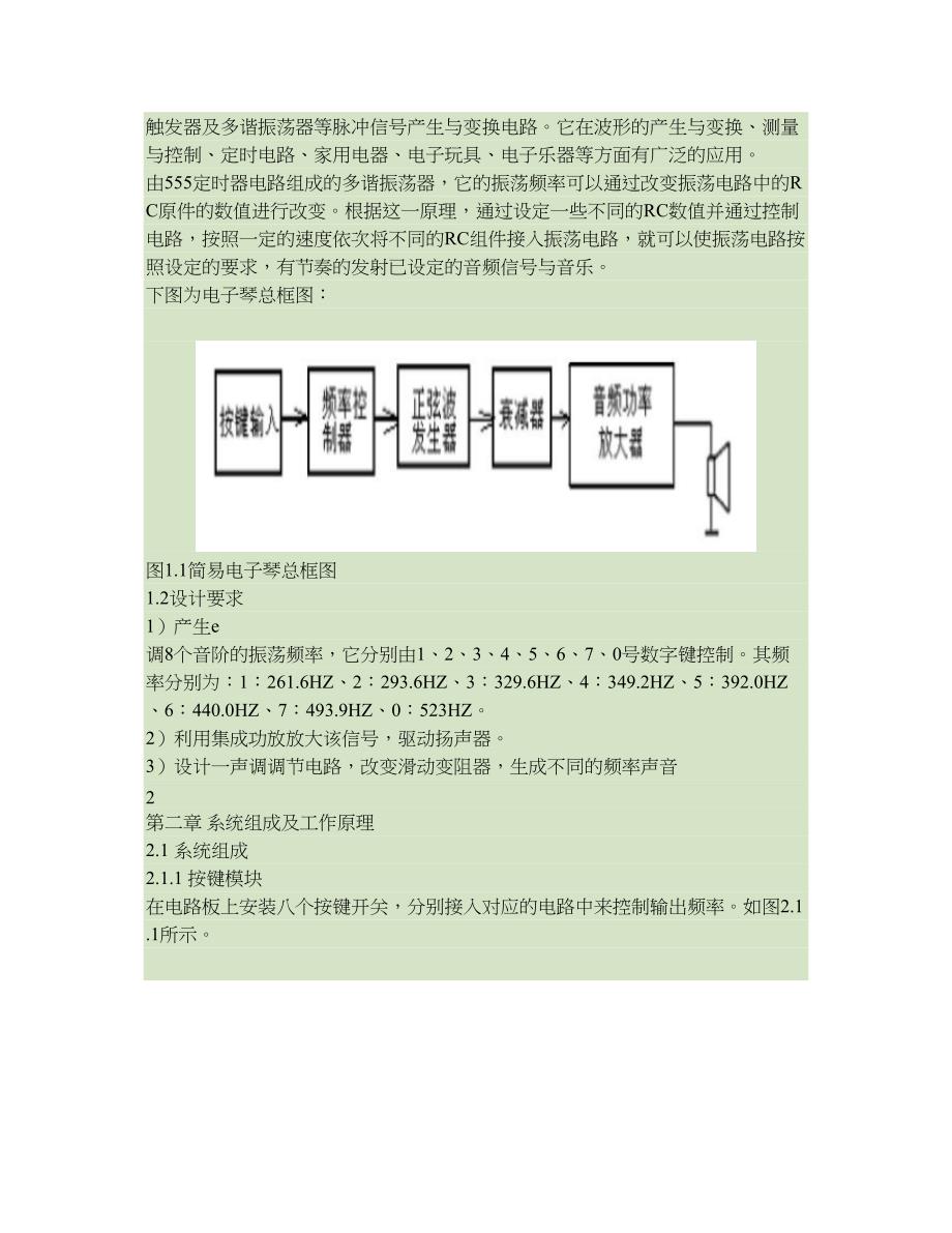 简易电子琴课程设计报告.[20页]_第3页