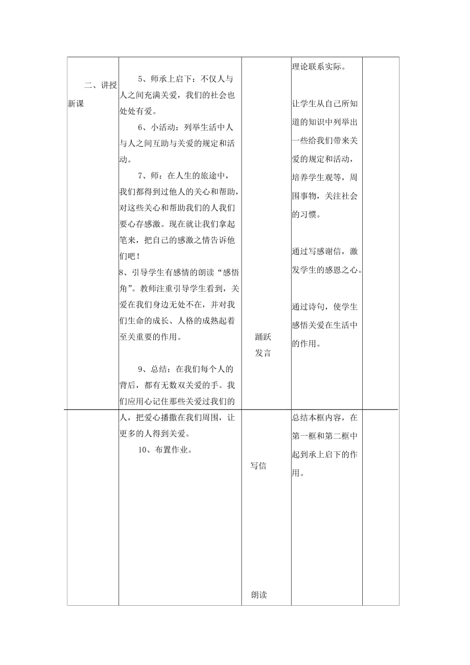 九年级政治：第四课《伸出你的手》教案人民版.doc_第3页