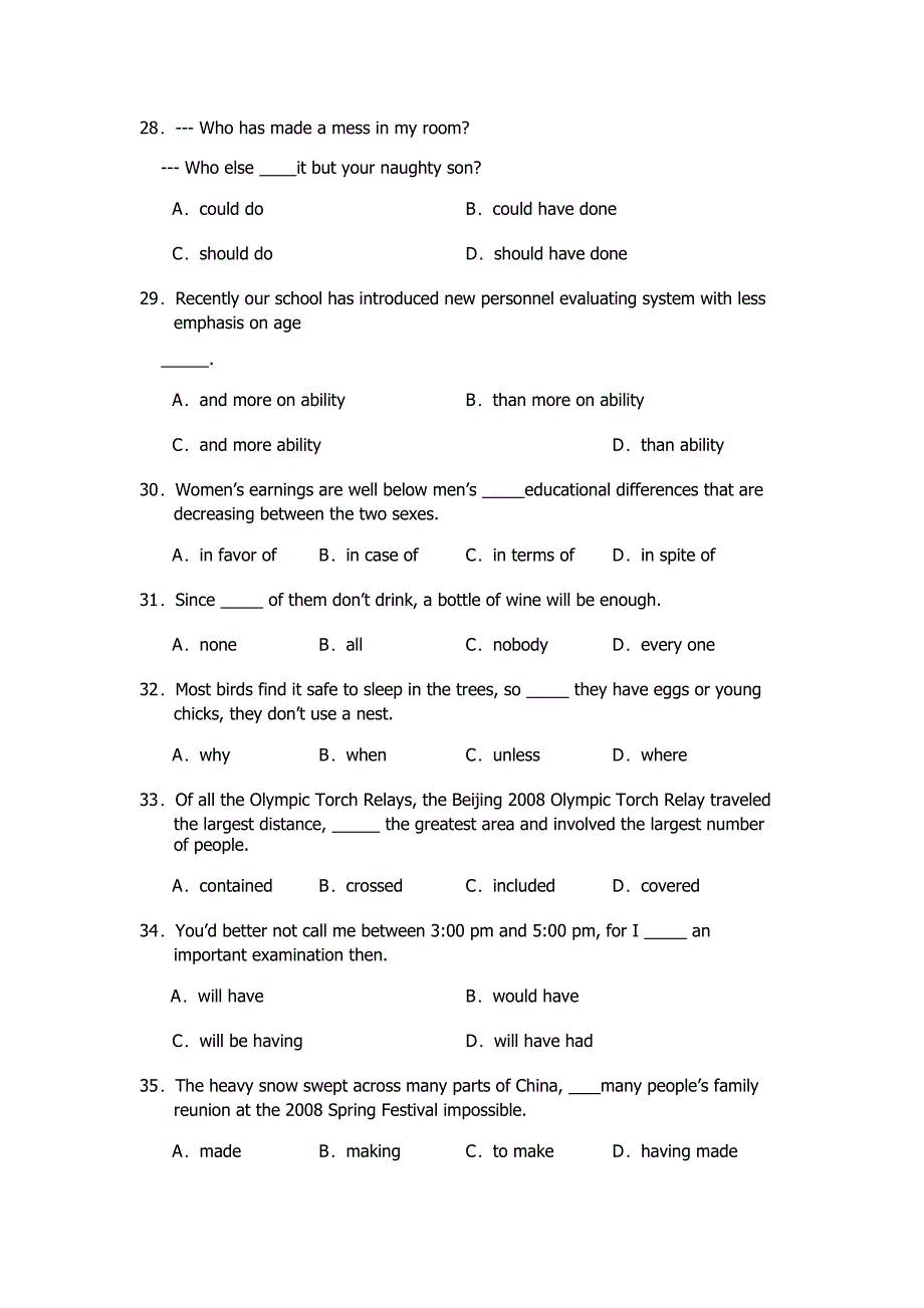 2016吉林铁道职业技术学院单招英语模拟试题及答案1.doc_第2页