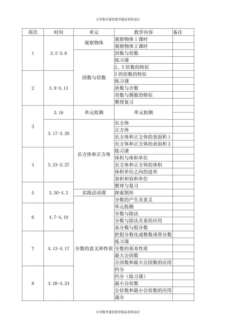 新人教版小学五年级数学下册全册教案 (9)_第4页