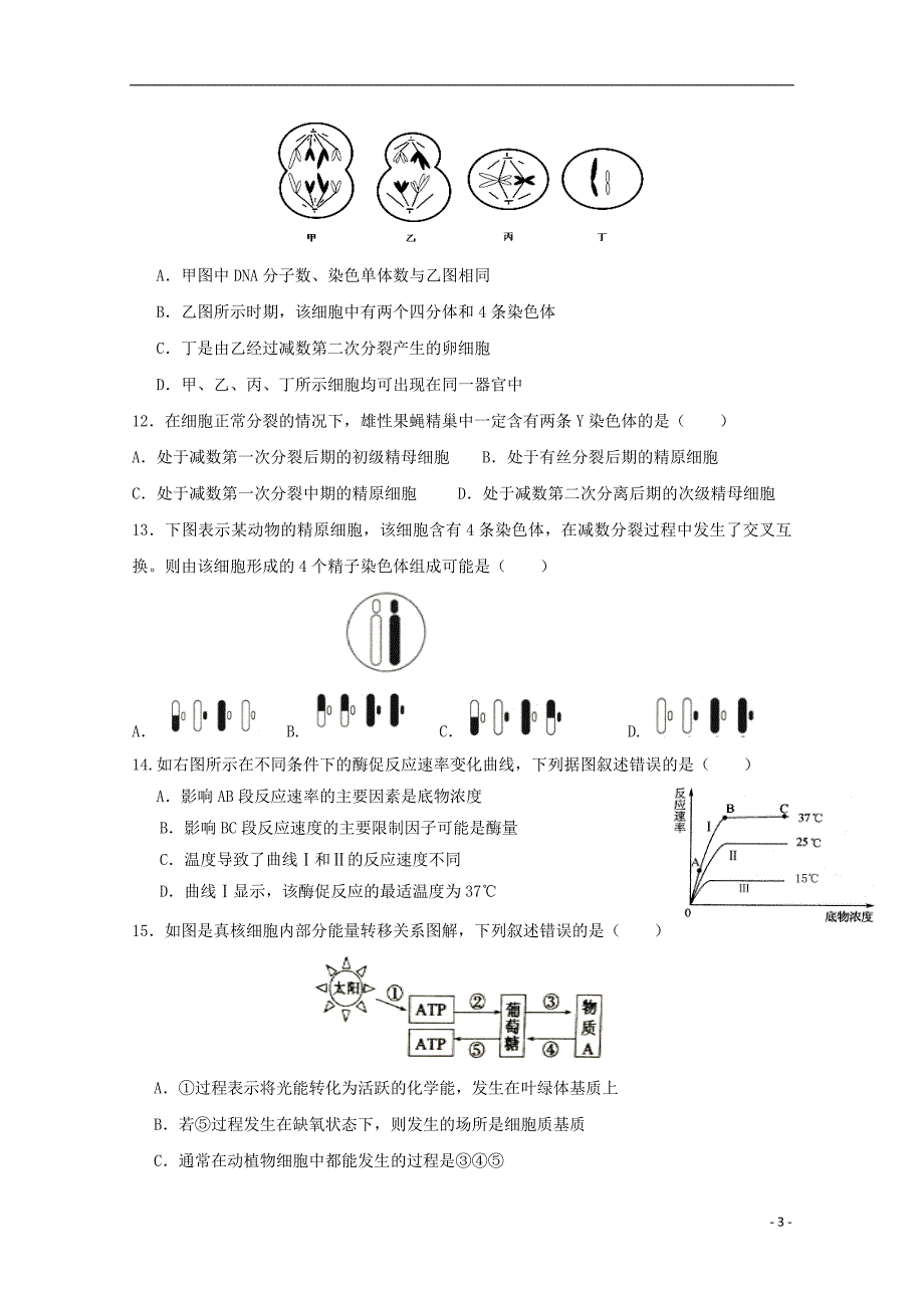 湖北省荆州市高一生物下学期第一次双周考试题_第3页