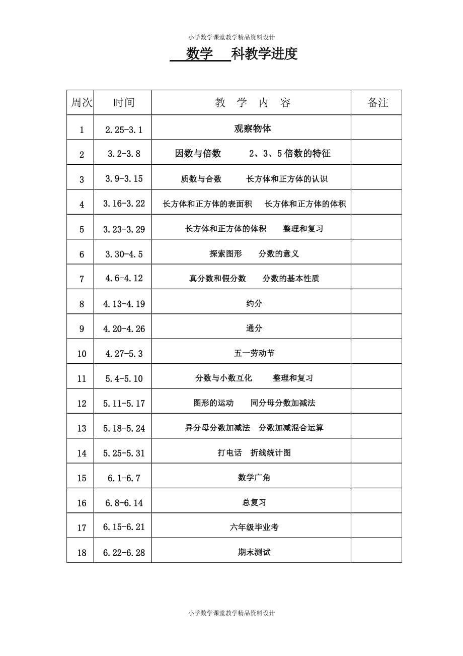 新人教版小学五年级数学下册全册教案 (1)_第1页