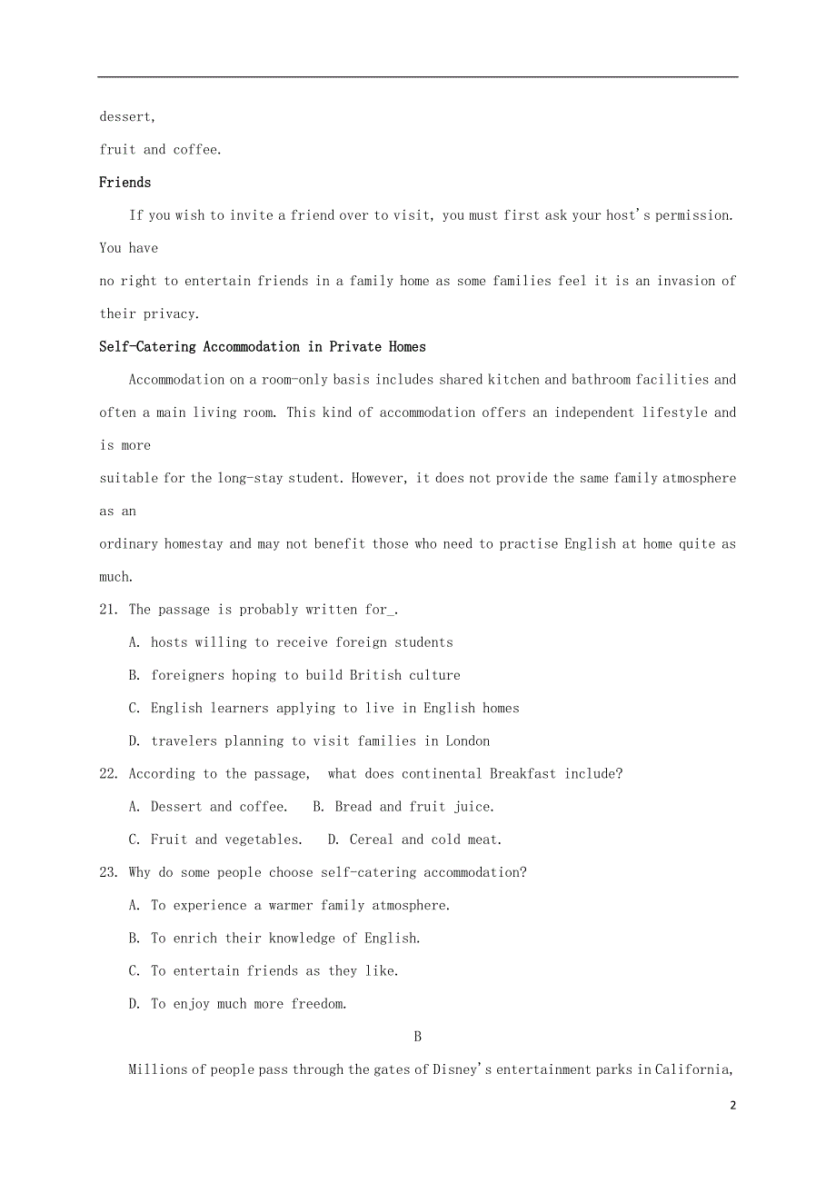 河南省高三英语上学期第二次月考试题_第2页