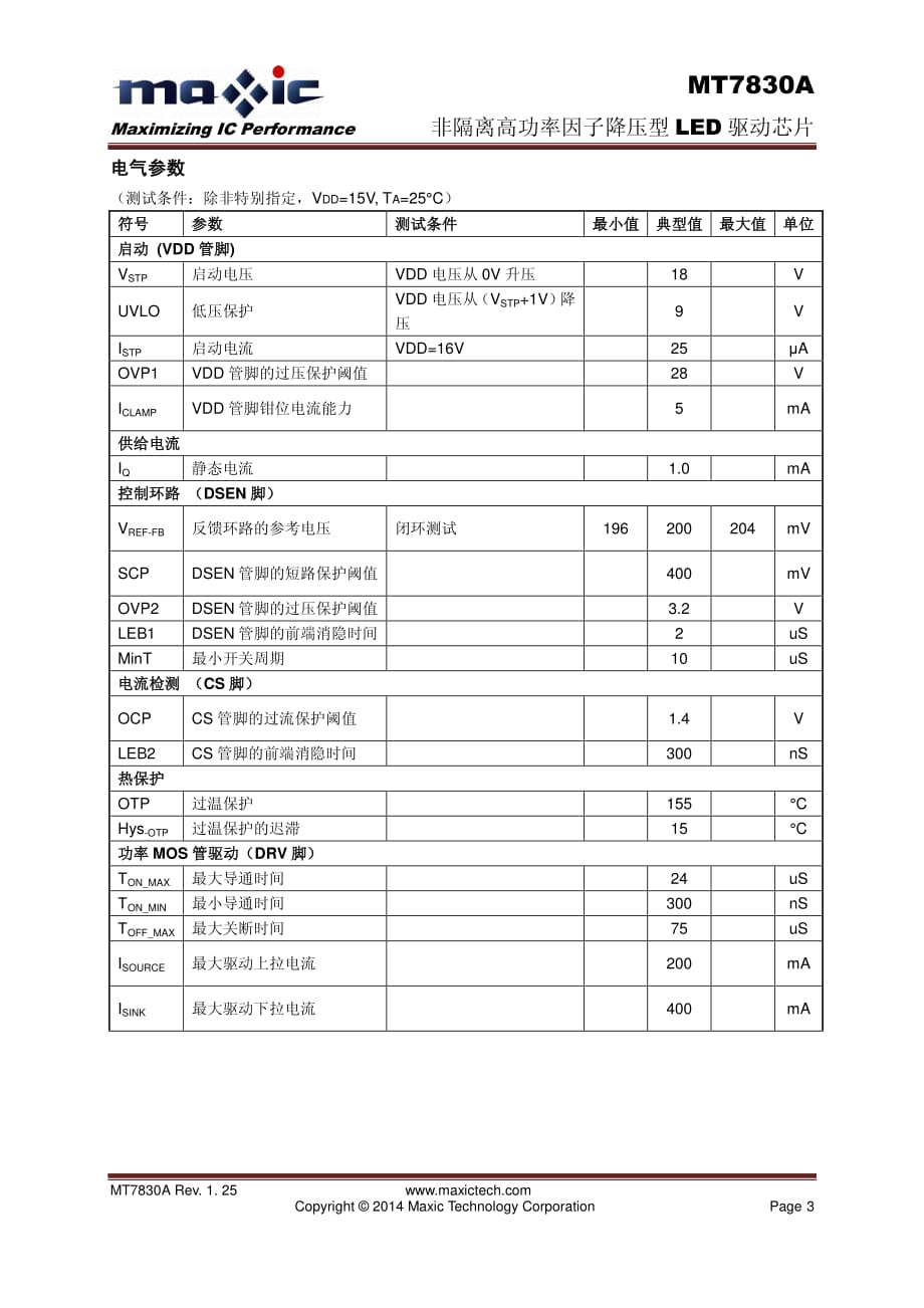 MT7830A规格书-中文-Rev1.25.pdf_第3页