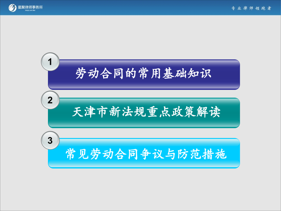 劳动合同基础知识和法律实务星聚律师事务所2013年5月21日教学内容_第3页