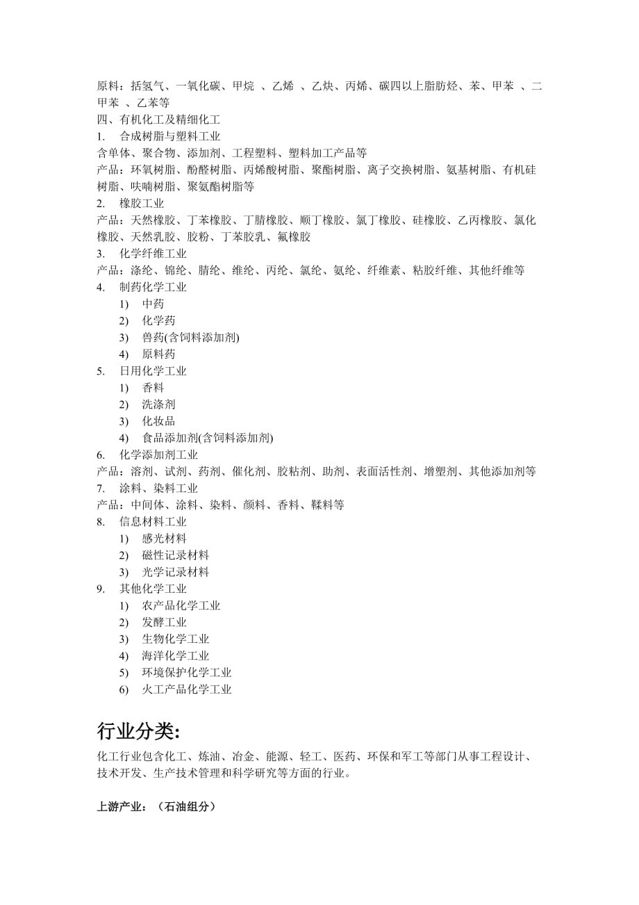 最新化工行业分类_第2页