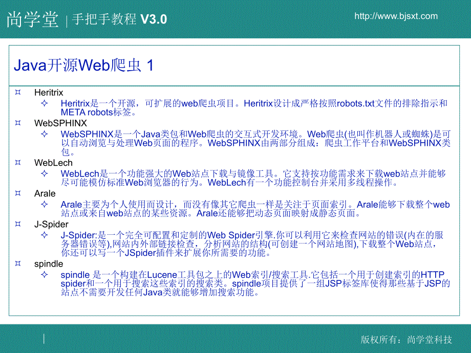 尚学堂科技张志宇Heritrix课件知识分享_第3页