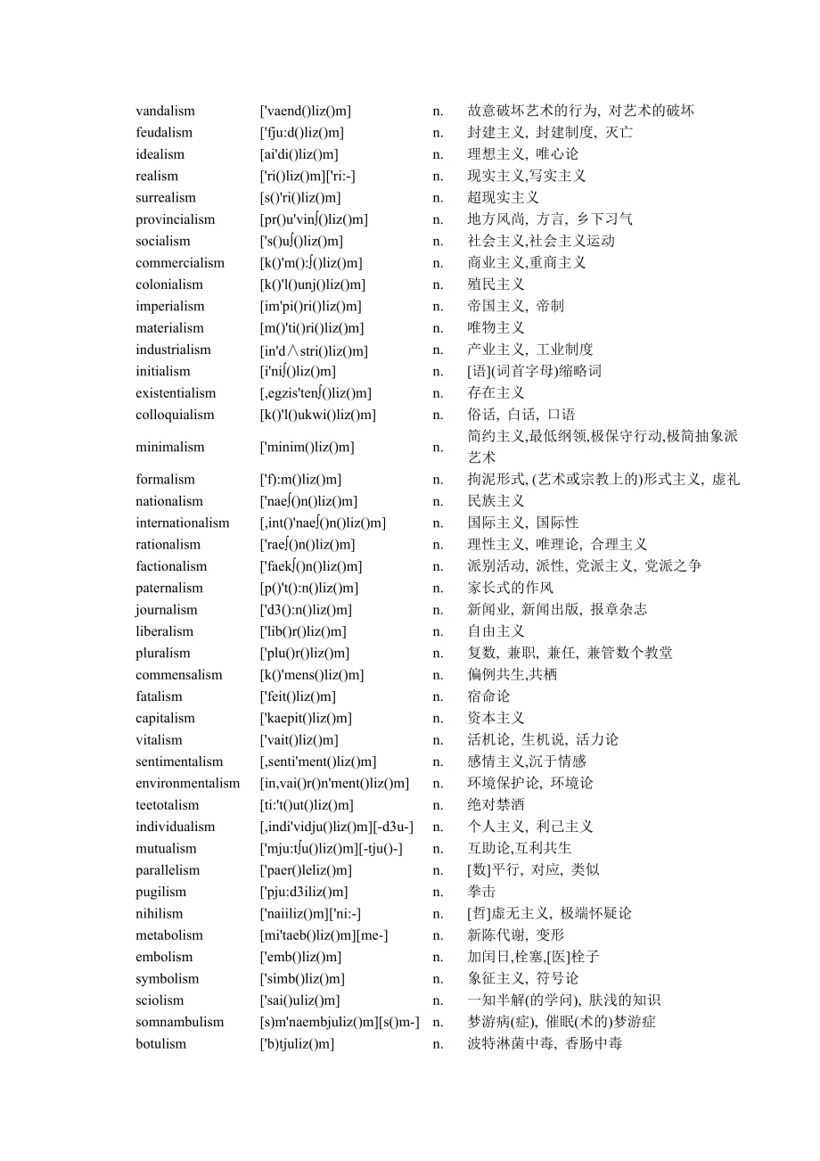 英语单词中以 ism 结尾的单词.doc_第2页