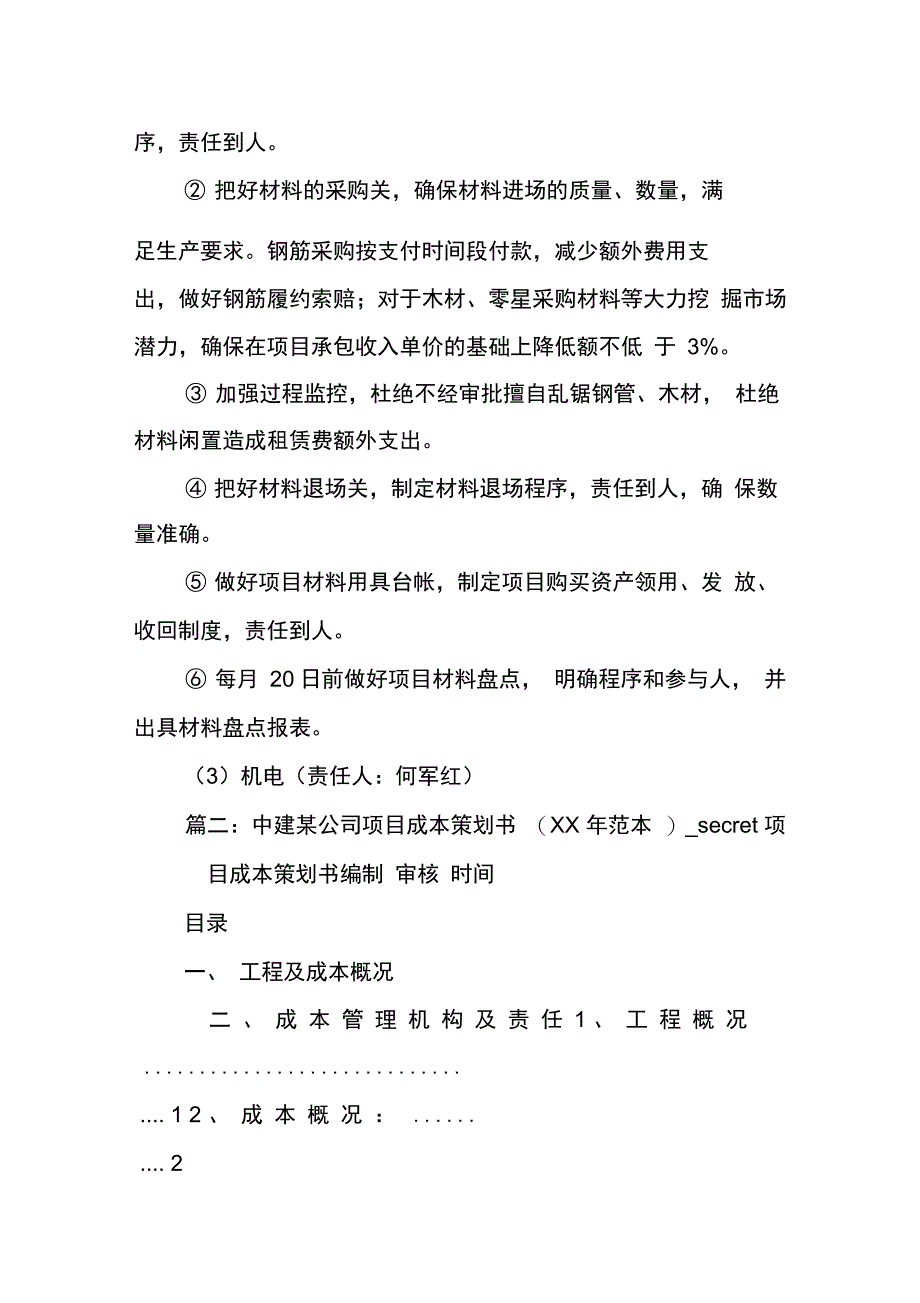 202X年项目成本策划书_第2页