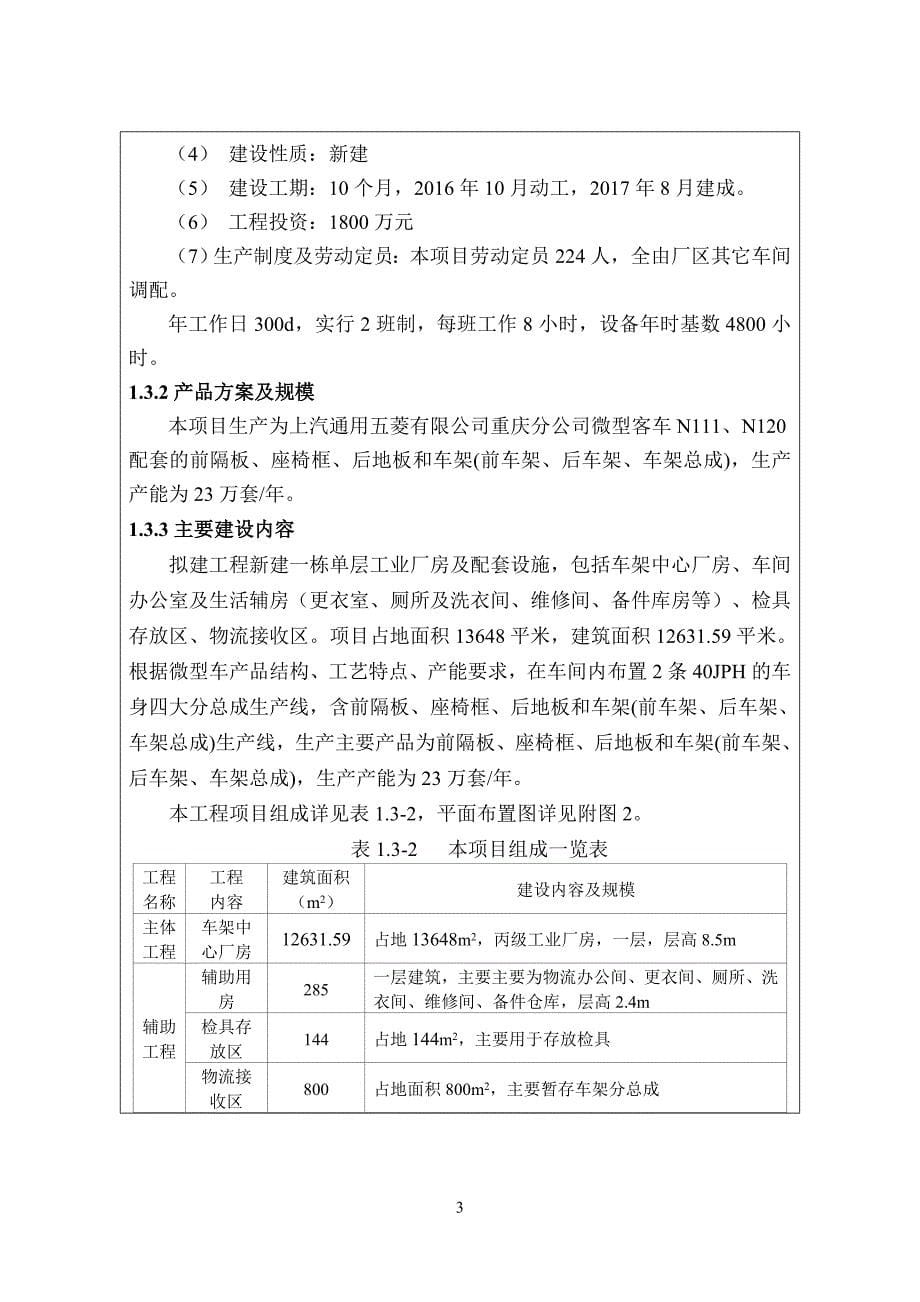 五菱重庆分公司车架中心建设项目项目环境影响评价报告书-16.9.13_第5页