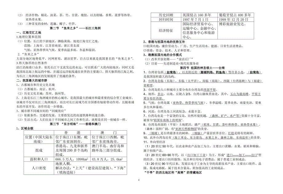 （2020年整理）最新人教版八年级地理下册知识点归纳汇总.doc_第4页