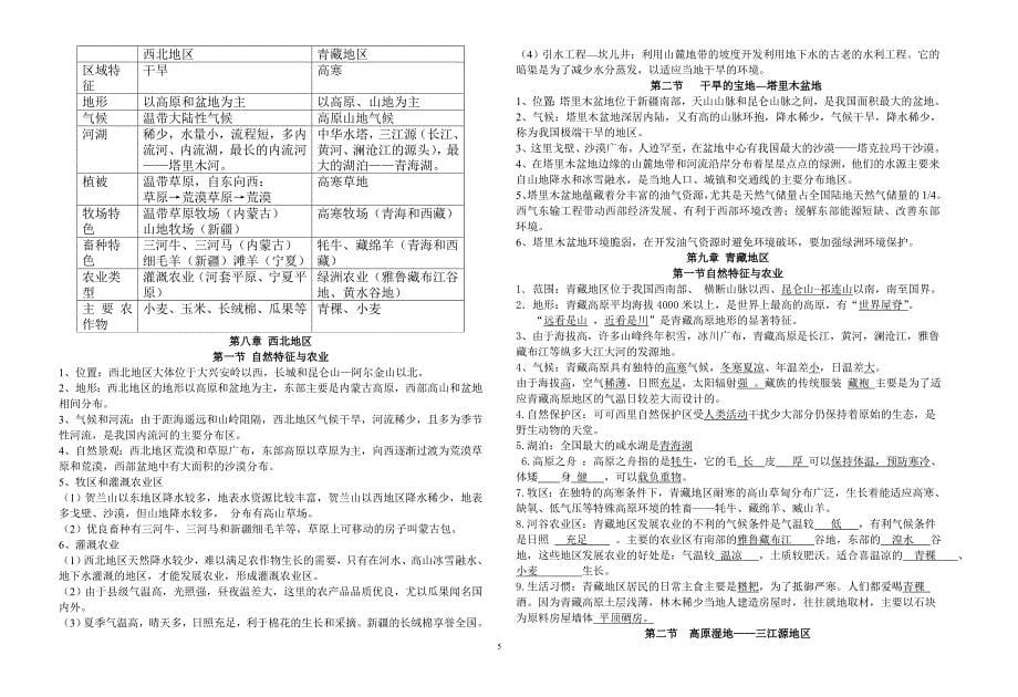 （2020年整理）最新人教版八年级地理下册知识点归纳汇总.doc_第5页