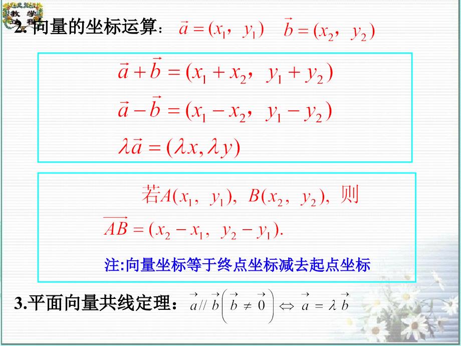 平面向量共线的坐标表示资料_第3页