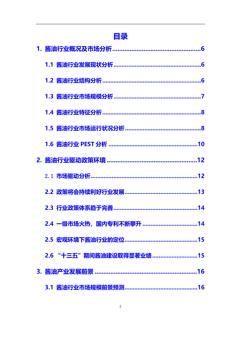 2020年酱油行业市场研究分析及前景预测报告_第2页