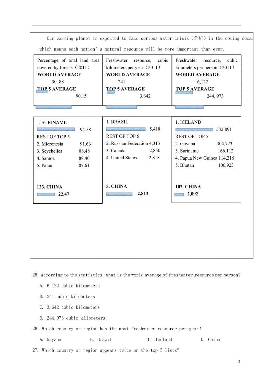 黑龙江省高一英语上学期期末考试试题_第5页