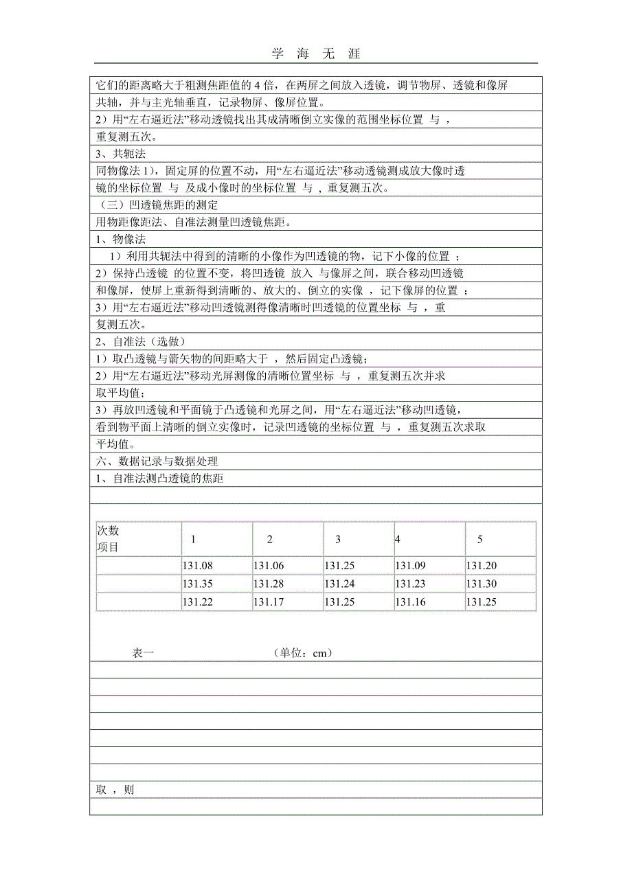 薄透镜焦距的测定及其误差分析（6.29）.pdf_第4页