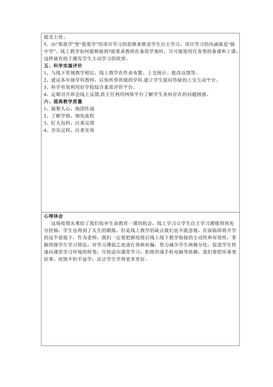 王晨《线上与线下教学的深度融合》反思_第3页