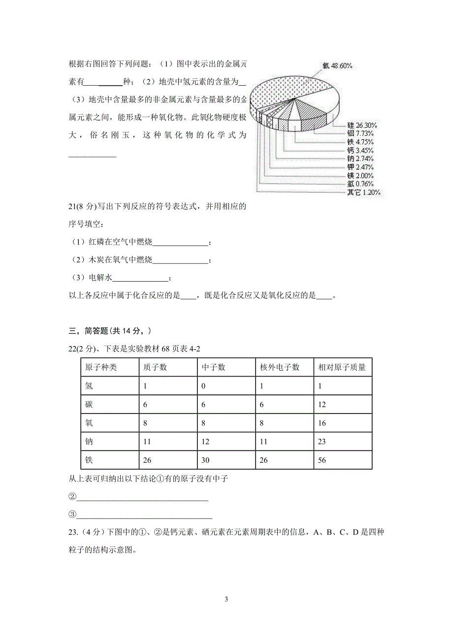 （2020年整理）广东省韶关市曲江县大塘中学届九年级上学期期中考试化学试题(无答案).doc_第3页