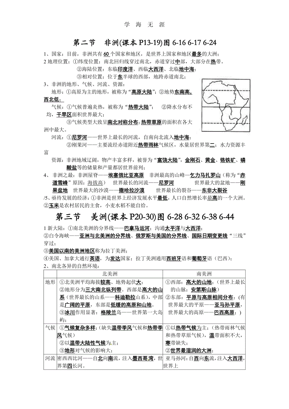湘教版七年级下册地理复习资料（6.29）.pdf_第2页