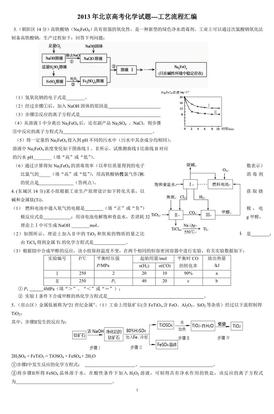 （2020年整理）北京高考化学试题工艺流程汇编.doc_第1页