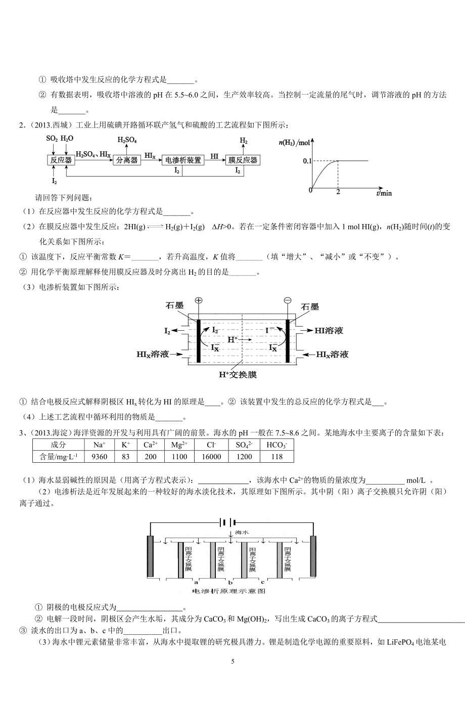 （2020年整理）北京高考化学试题工艺流程汇编.doc_第5页