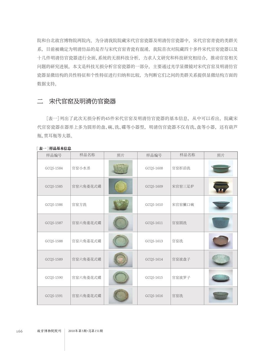 故宫博物院藏宋代官窑及明清仿官瓷器的显微特征.pdf_第2页
