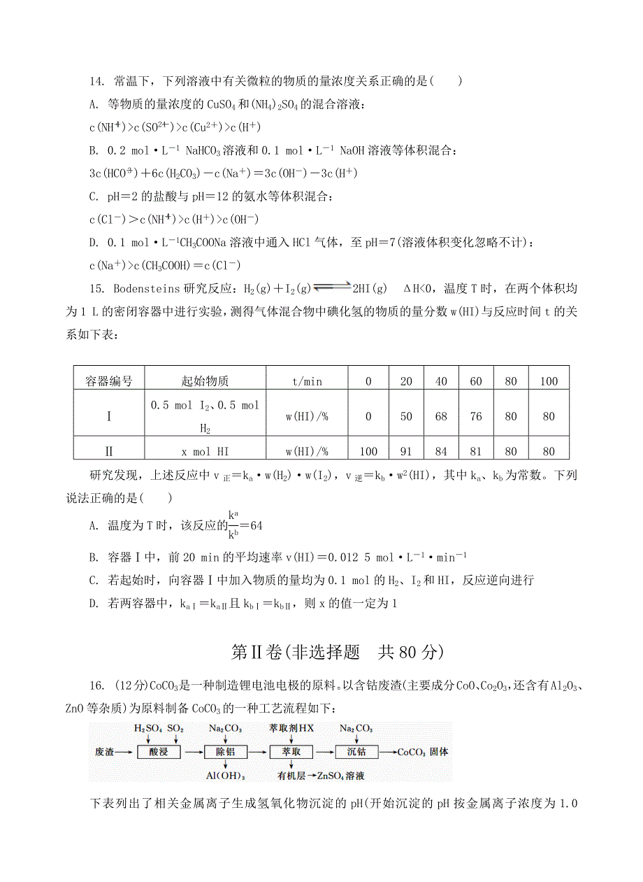 江苏省南通、徐州、扬州、泰州、淮安、宿迁六市2018届高三第二次调研化学试题.doc_第4页