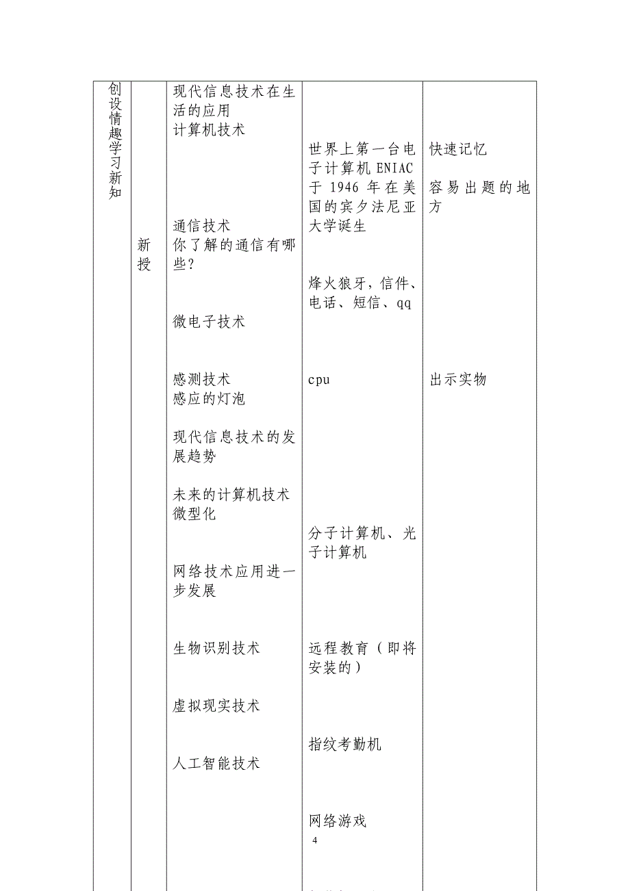 （2020年整理）青岛版初中信息技术七年级上册教案.doc_第4页