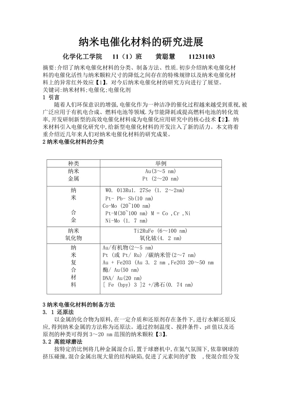 纳米电催化材料的研究进展_第1页