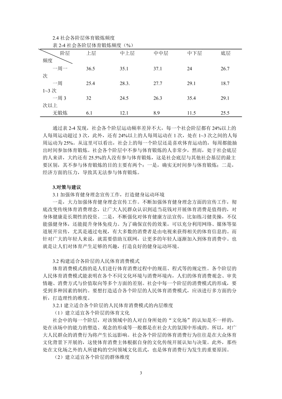 浅谈我国社会阶层视野下人民体育消费行为研究--李俊喜--赤峰12月_第3页