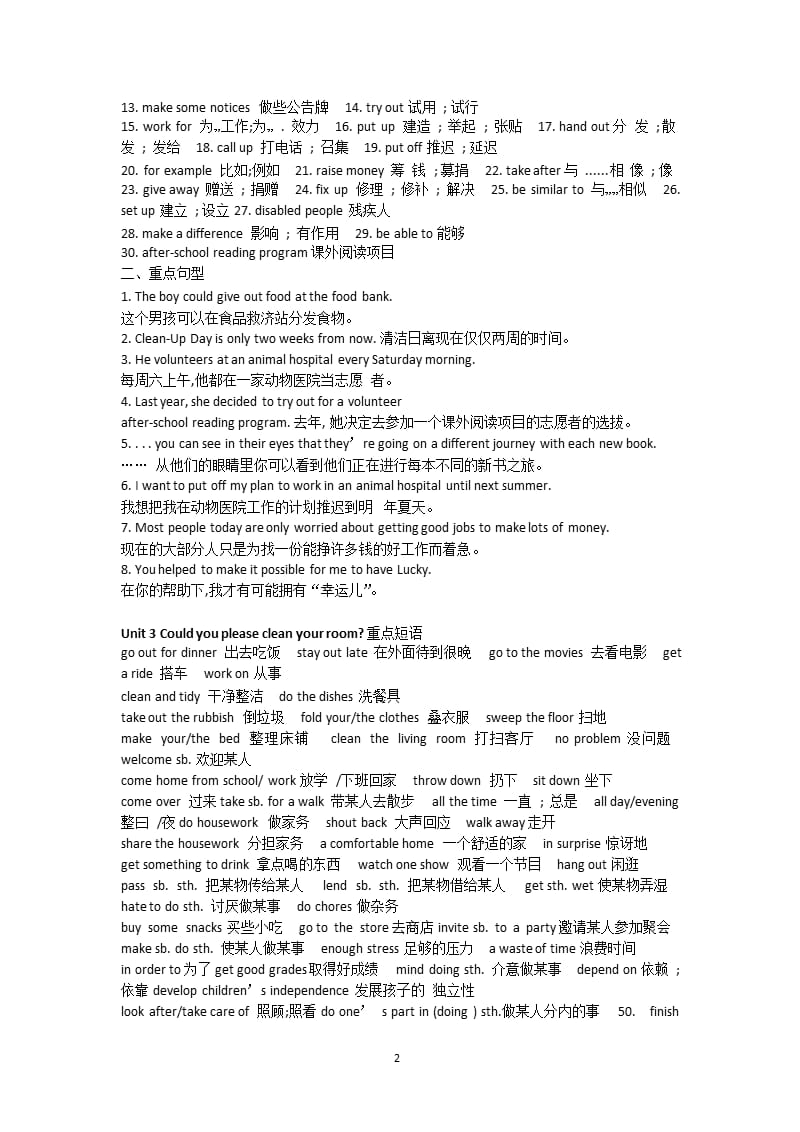 人教版八年级英语下册复习资料（2020年整理）.pptx_第2页