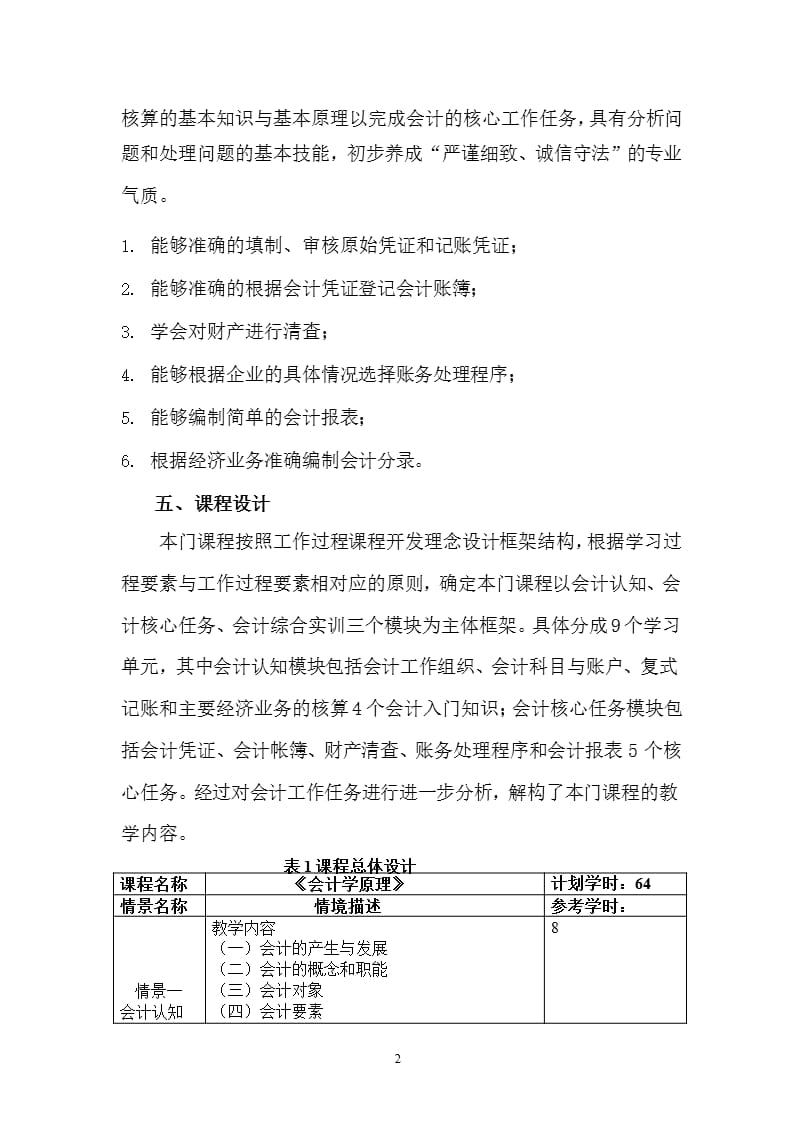 《会计学原理课程标准》（2020年整理）.pptx_第2页