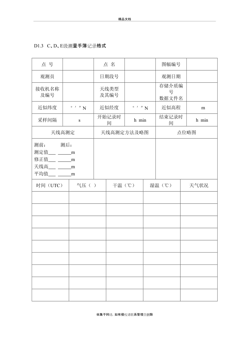 D1.3 C、D、E级测量手簿记录格式教学内容_第2页