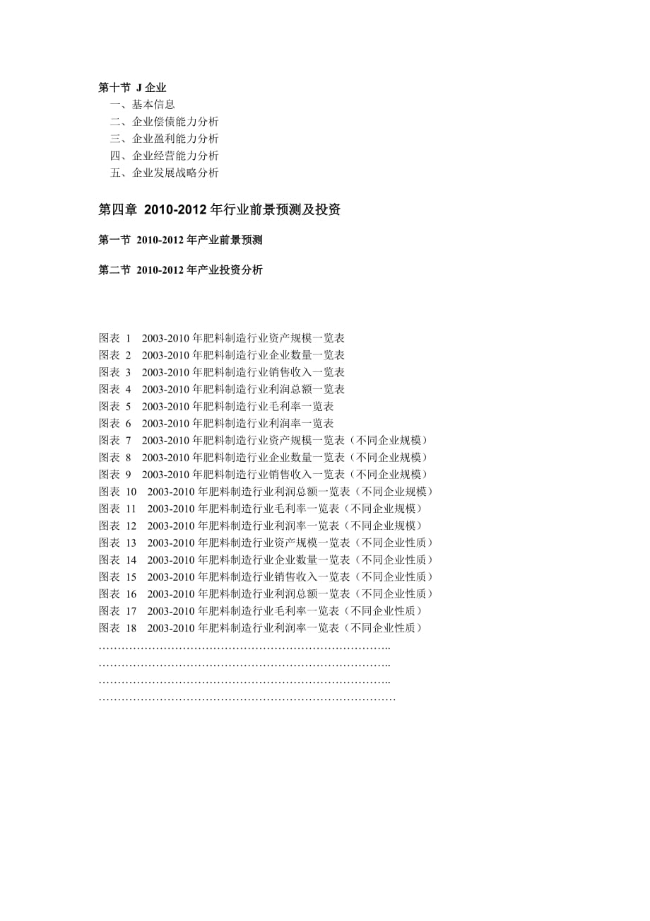 (正版)2010肥料制造行业全景调研及领先企业分析_第4页