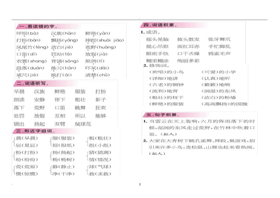 部编版小学三年级上册语文知识要点汇总_第2页