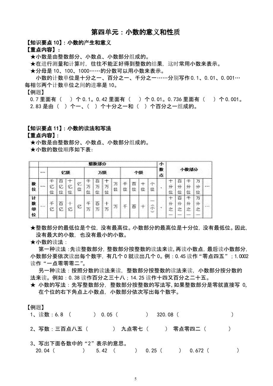 人教版小学四年级下册数学总复习资料（2020年整理）.pptx_第5页