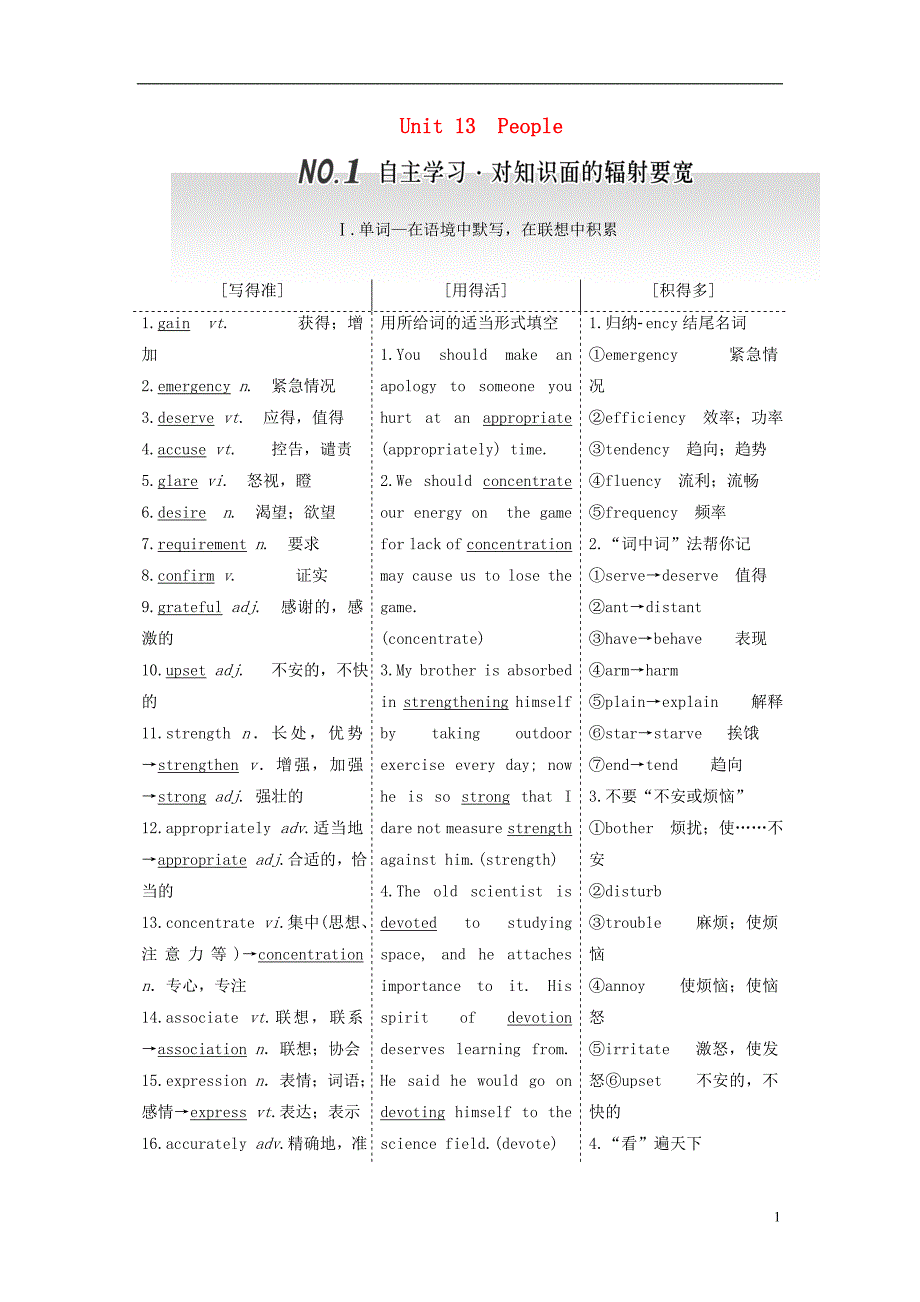 高考英语一轮复习Unit13People北师大版必修5_第1页