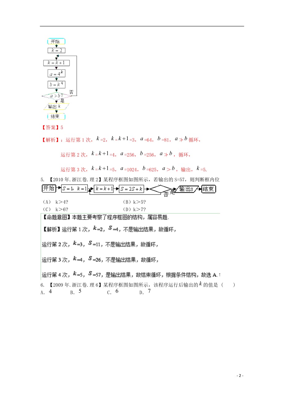 （浙江专版）高考数学分项版解析专题13算法理_第2页