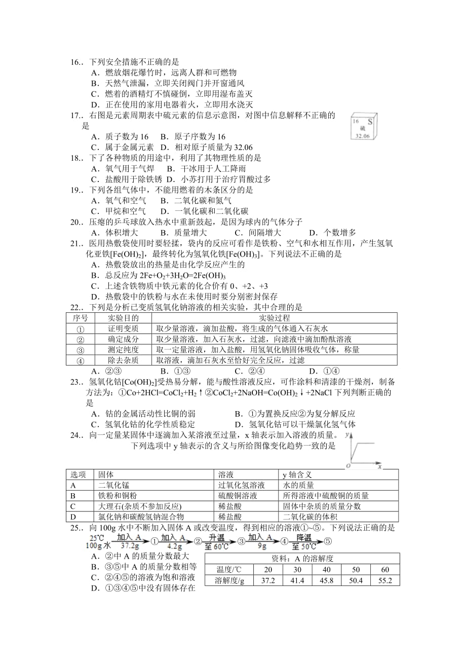 (正版)2010北京中考化学试卷真题 特别排版_第2页