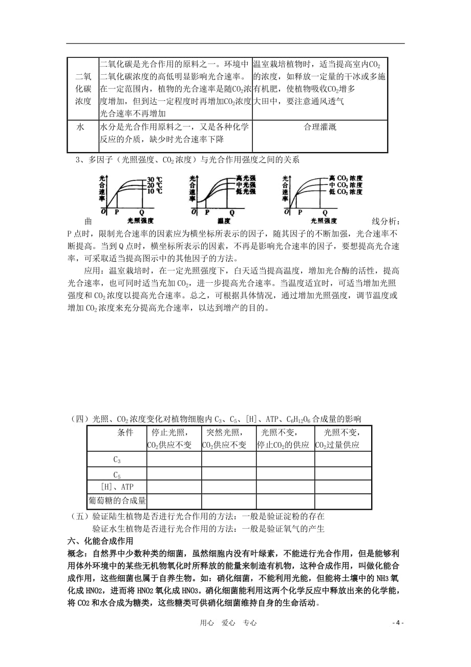 高中生物 4.2《光合作用》学案（2） 沪科版第一册.doc_第4页