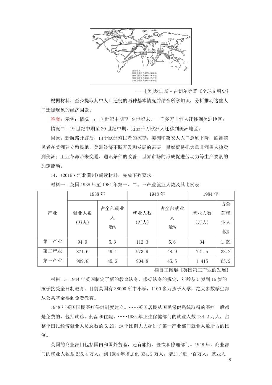 骄子之路高三历史二轮复习模块三现代文明下的东西方世界11二战后东西方世界的新变化课时强化演练_第5页