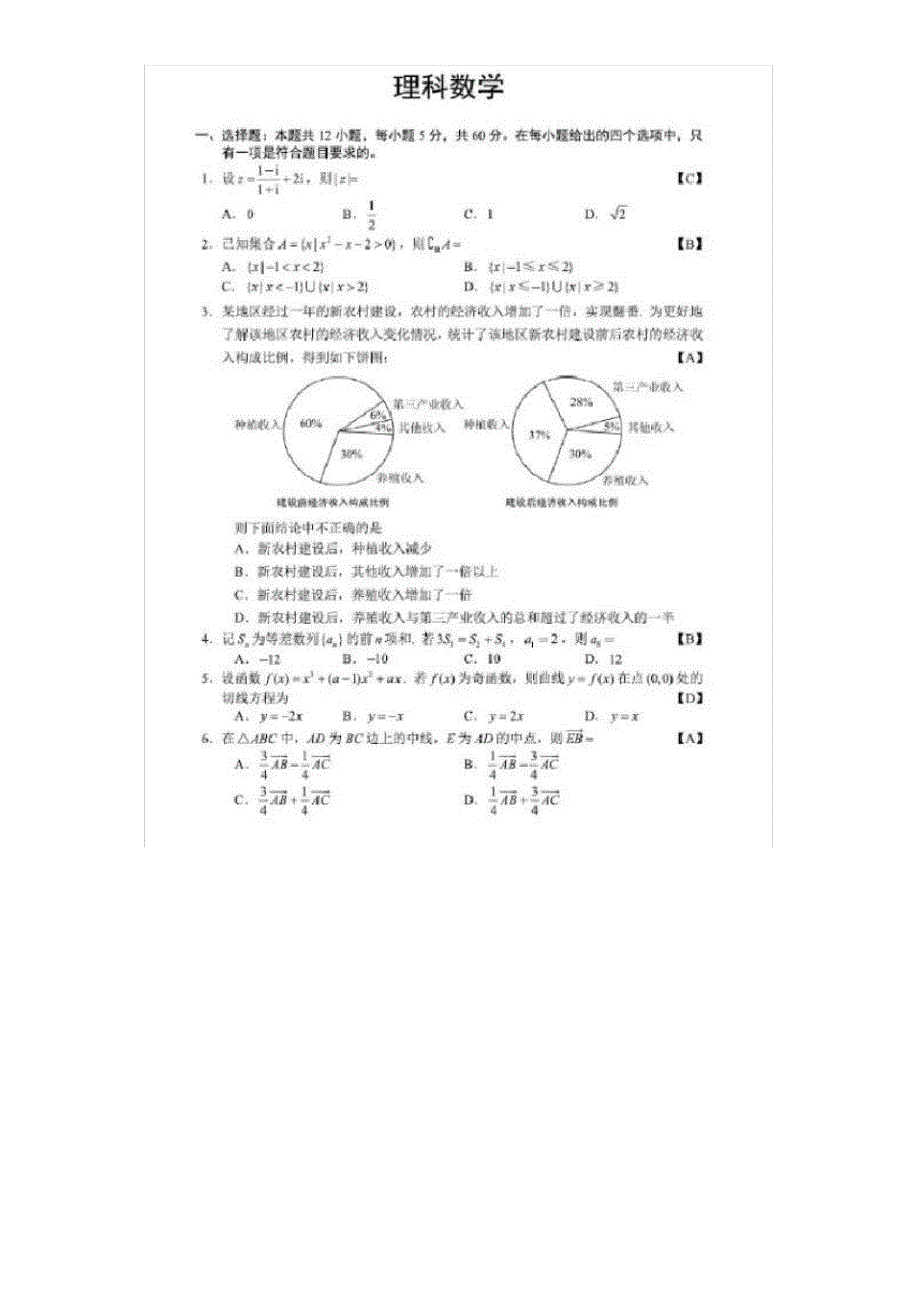 2018年福建省高考数学试卷及参考答案 .pdf_第1页