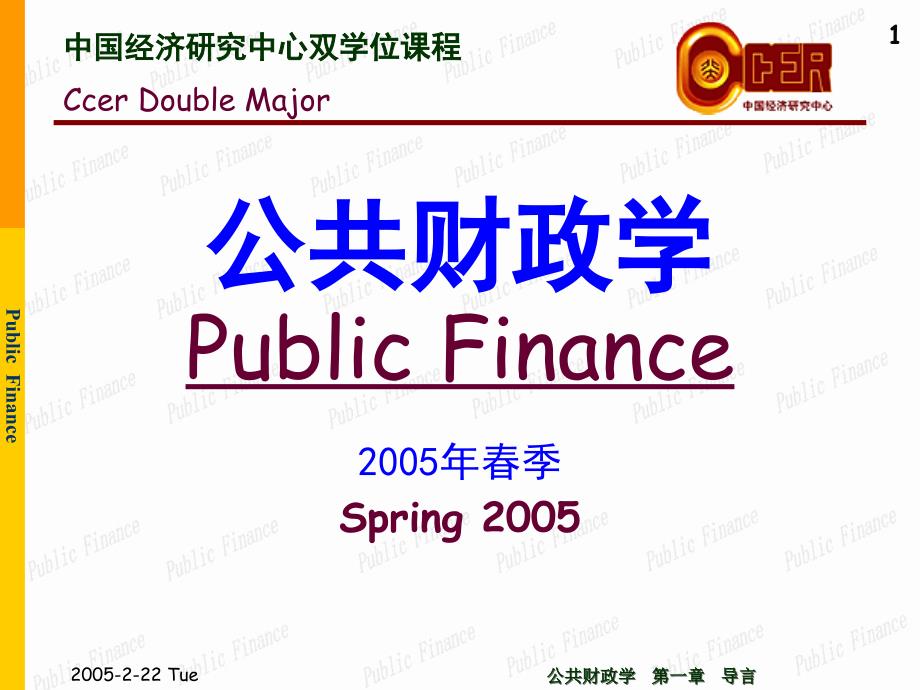 公共财政学PublicFinance讲解材料_第1页