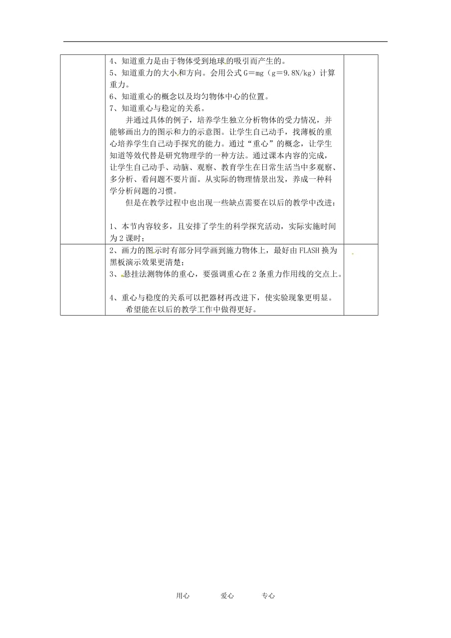 高中物理 2.2 重力（教案）1教科版必修1.doc_第4页